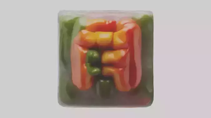 Frozen Bell Peppers Pack model 3D model