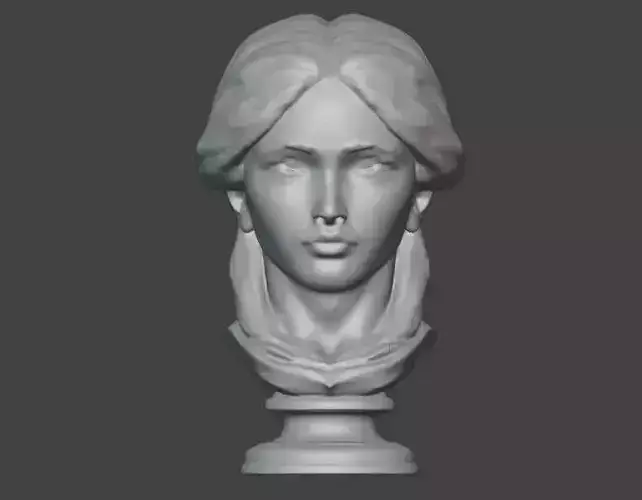 Renaissance woman head statue