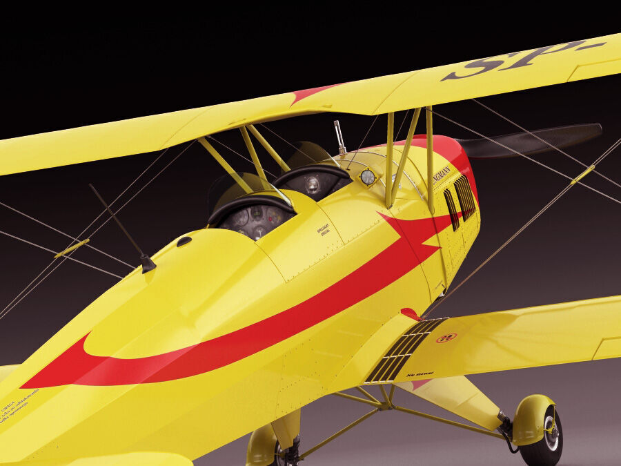 Bucker Bu131 Jungmann Tatra T-131 3D model_10