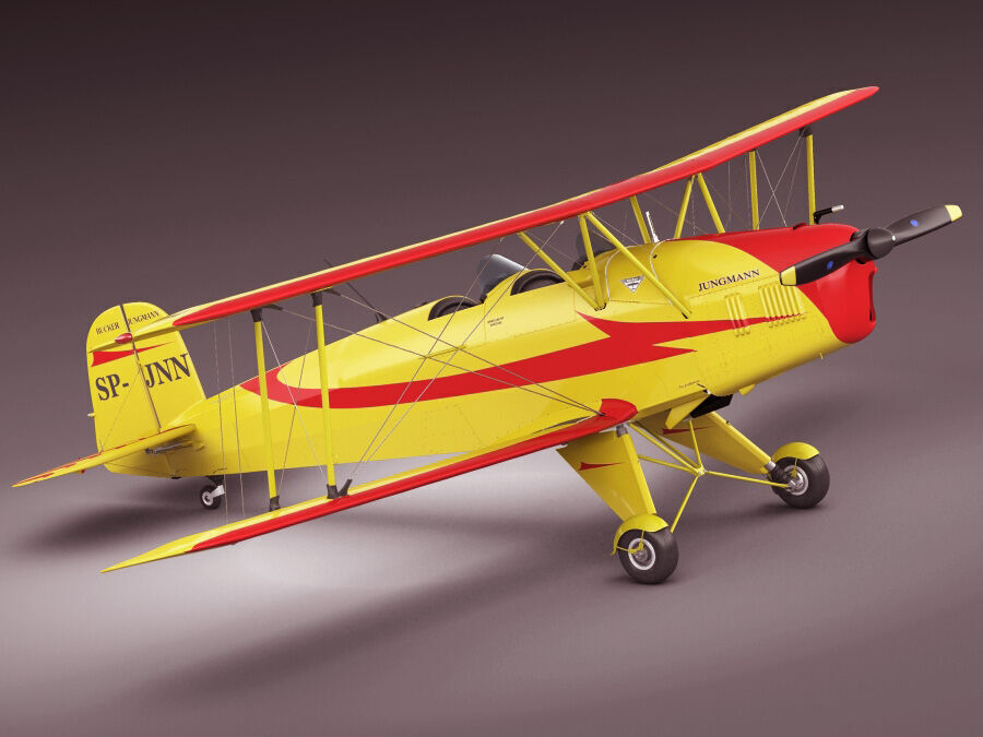 Bucker Bu131 Jungmann Tatra T-131 3D model_3