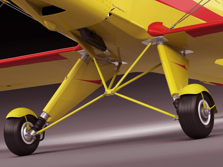 Bucker Bu131 Jungmann Tatra T-131 3D model_6