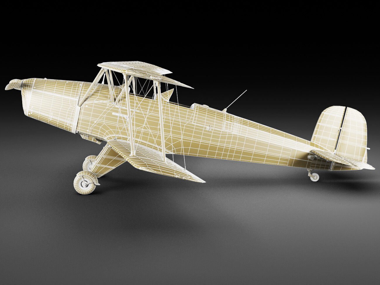 Bucker Bu131 Jungmann Tatra T-131 3D model_25