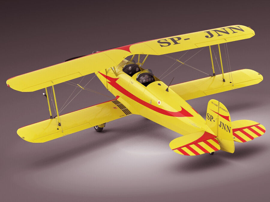 Bucker Bu131 Jungmann Tatra T-131 3D model_1