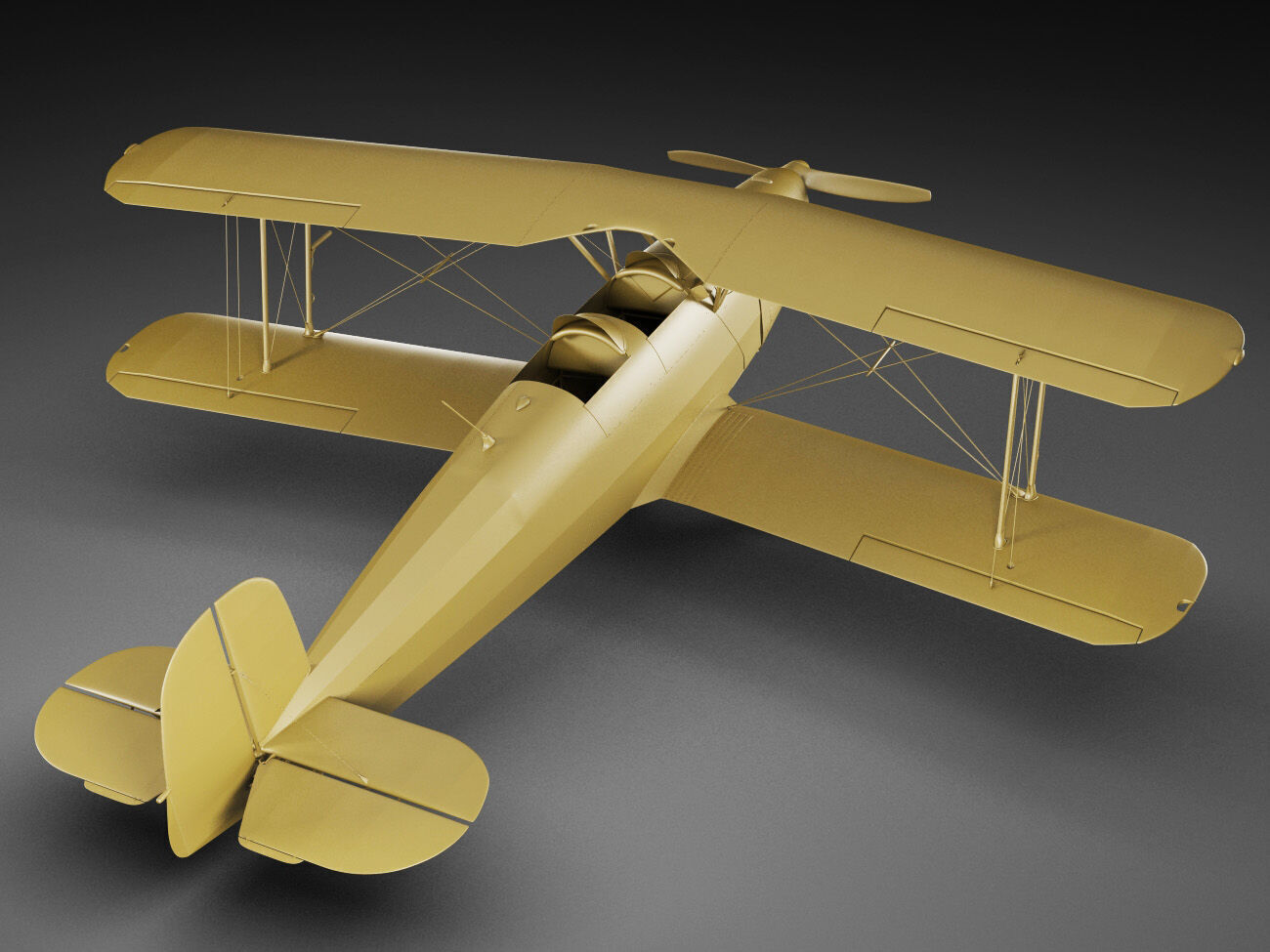 Bucker Bu131 Jungmann Tatra T-131 3D model_17