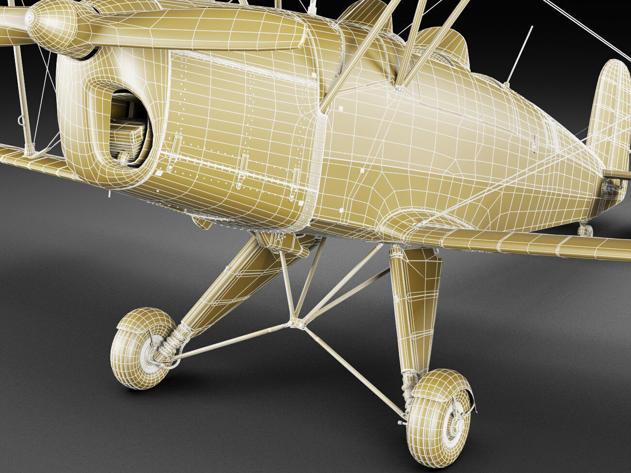 Bucker Bu131 Jungmann Tatra T-131 3D model_26