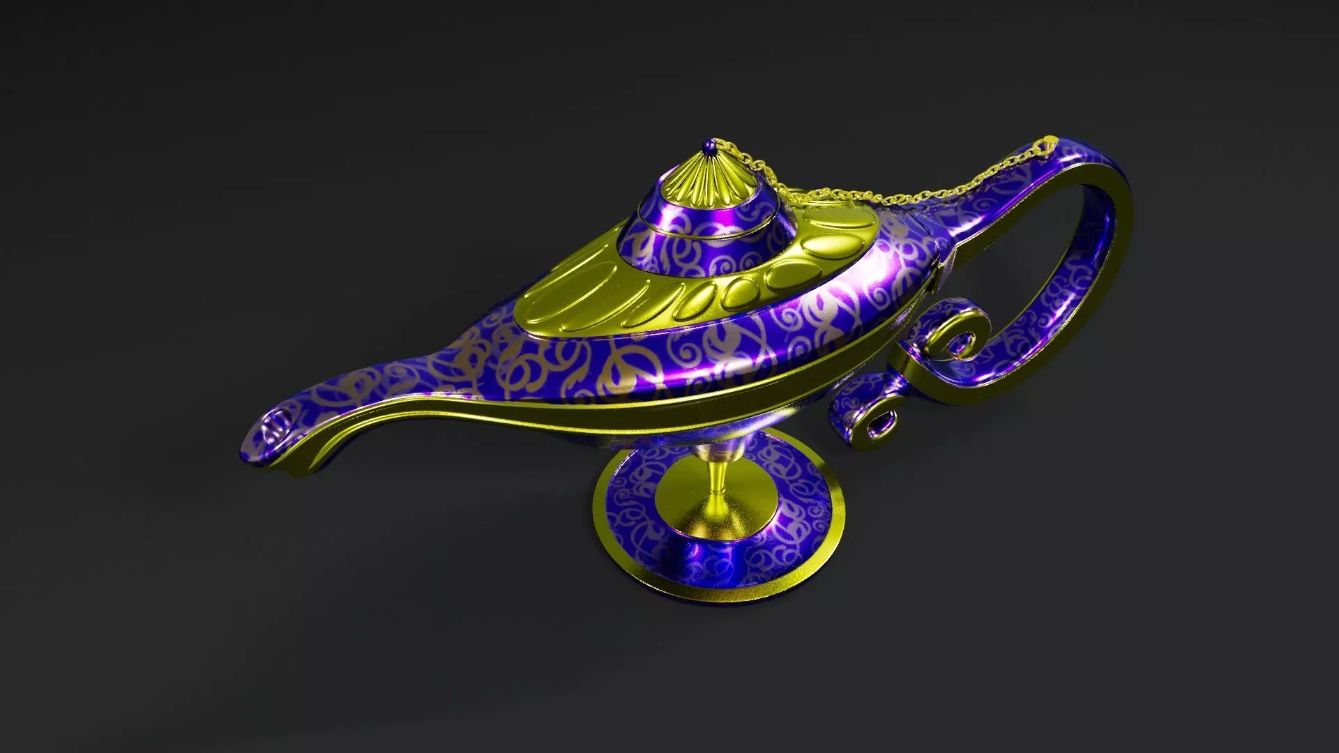 Alaadin Lamp 3D model_0