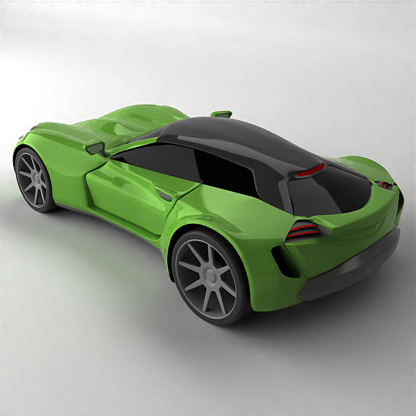 Raveox concept car 3D model_1
