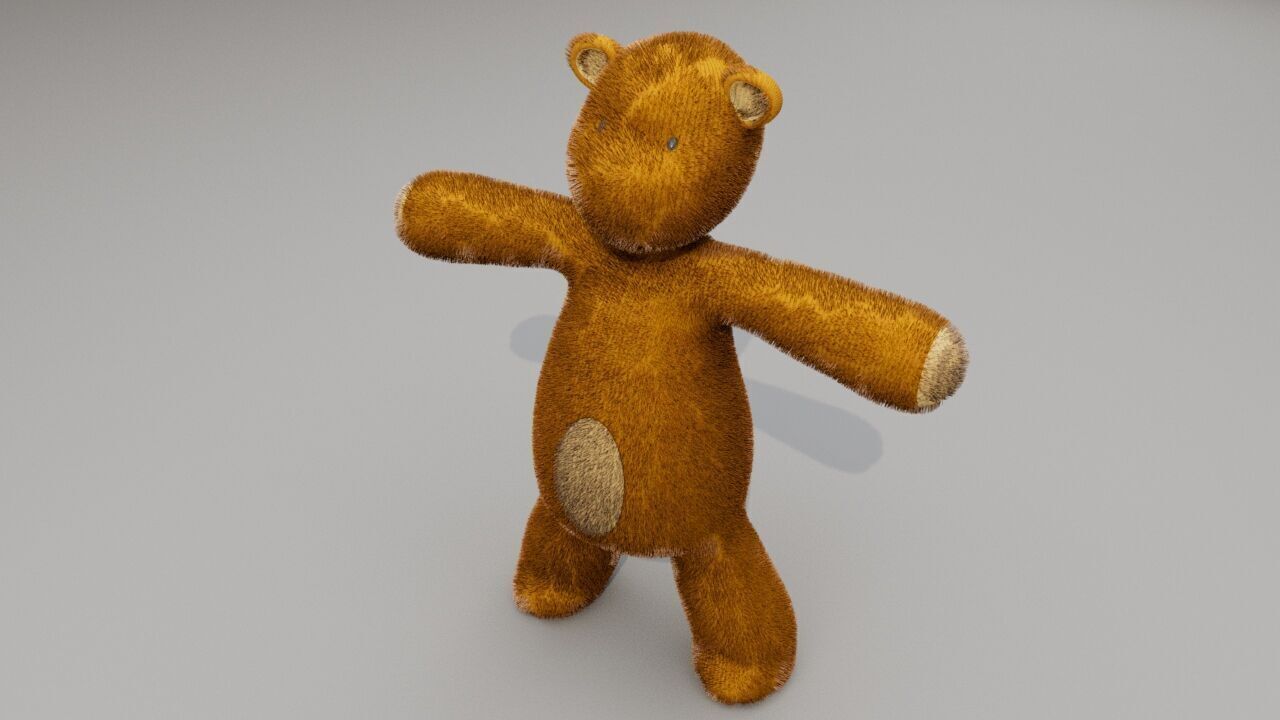 Teddy Doll 3D model_1