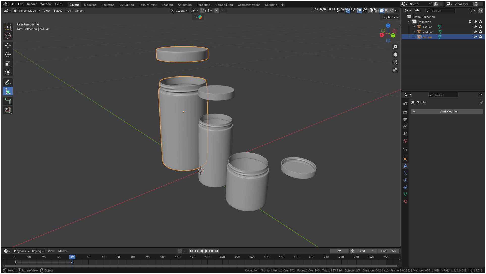 Printable Clear plastic container jar 3D print model_6