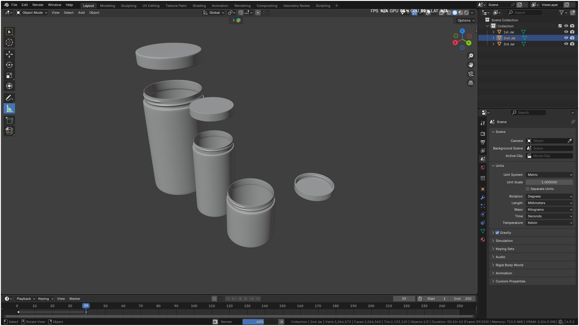 Printable Clear plastic container jar 3D print model_3