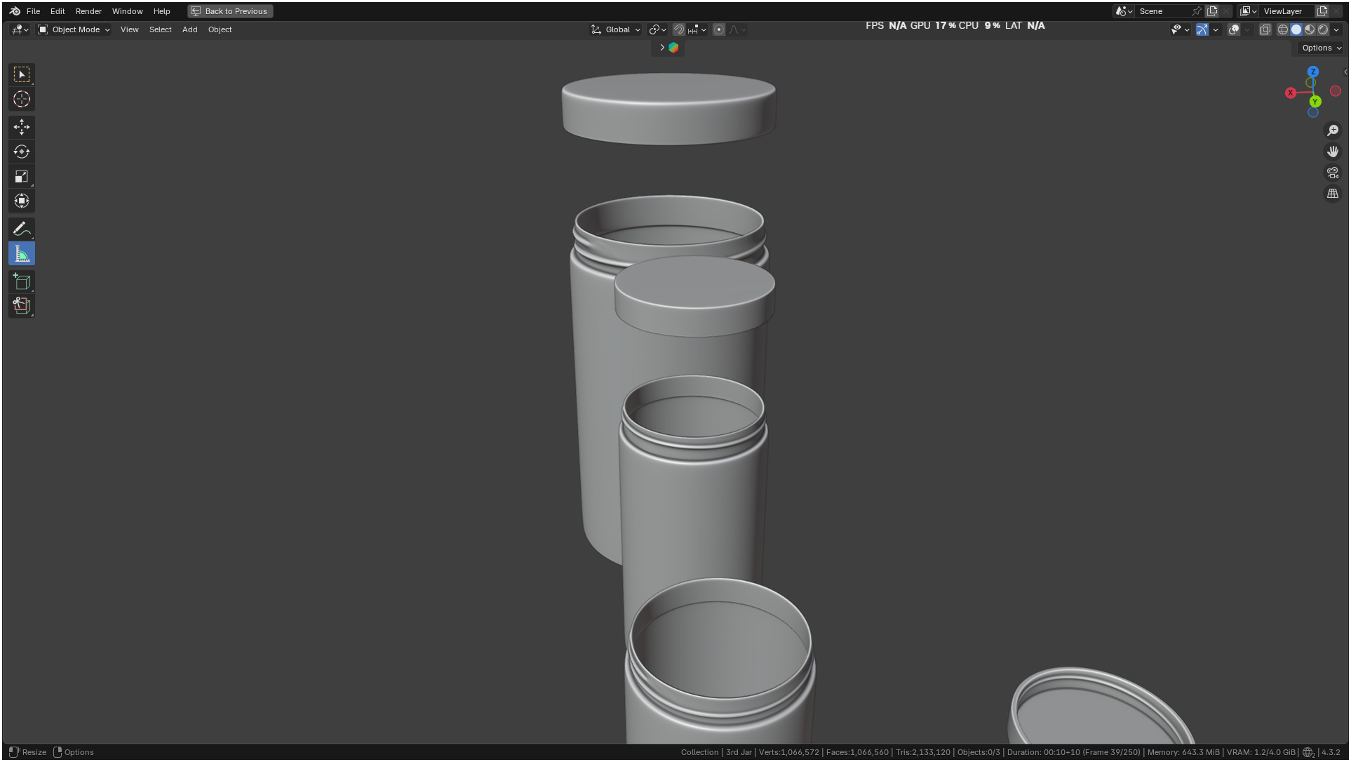 Printable Clear plastic container jar 3D print model_38