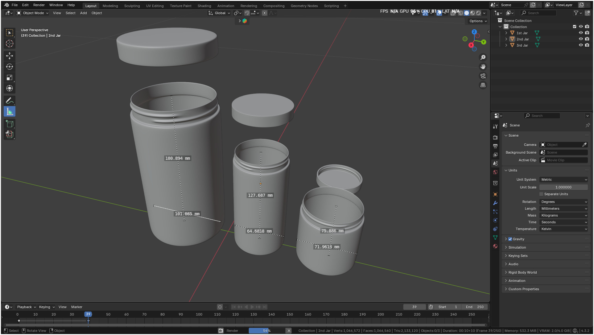 Printable Clear plastic container jar 3D print model_2