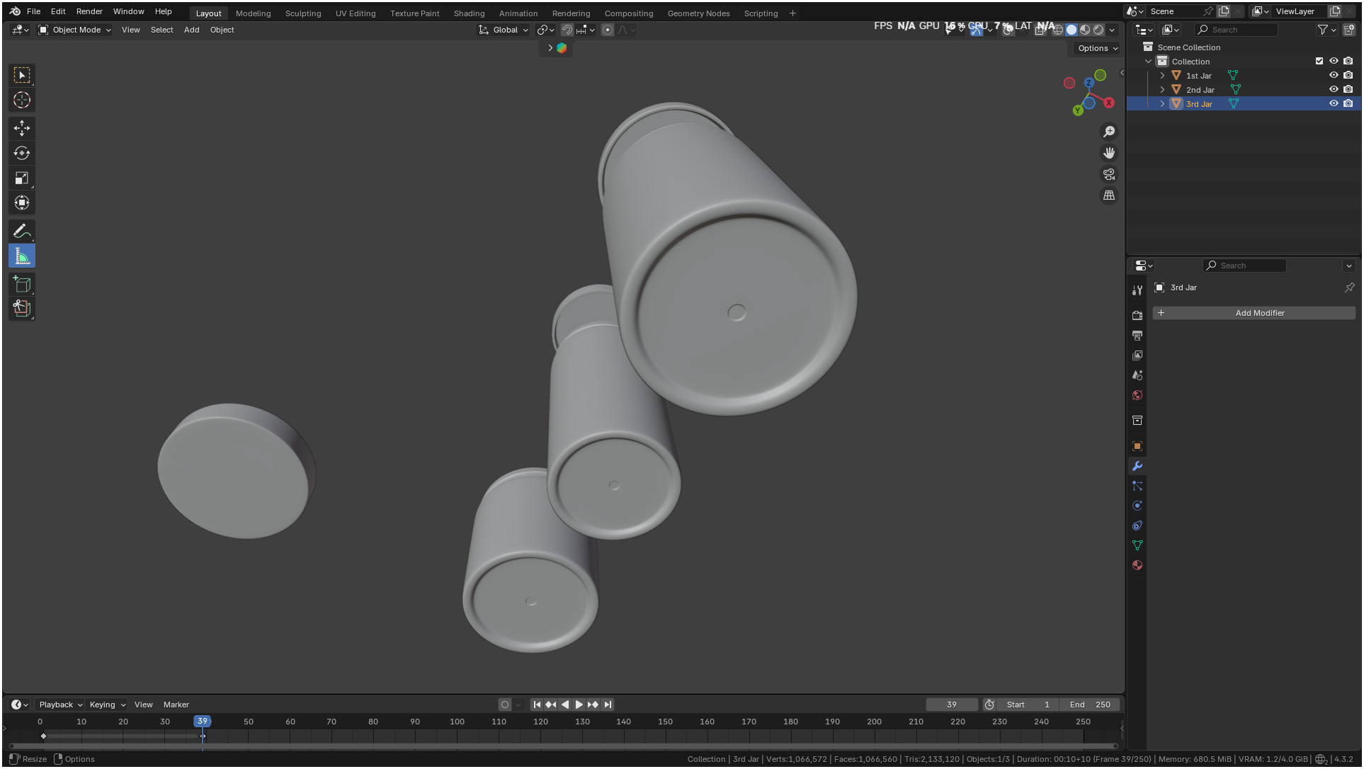 Printable Clear plastic container jar 3D print model_10