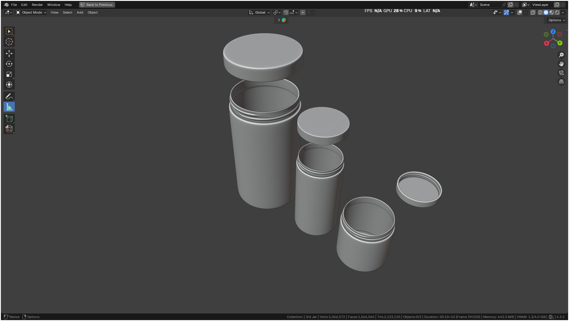 Printable Clear plastic container jar 3D print model_35