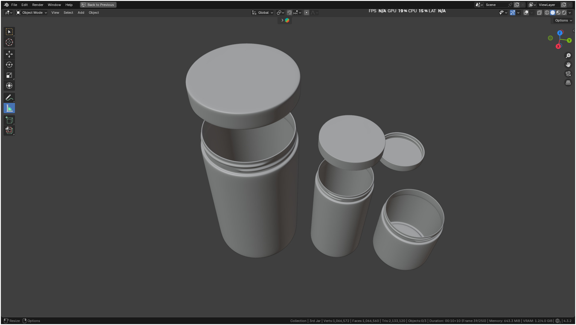 Printable Clear plastic container jar 3D print model_44