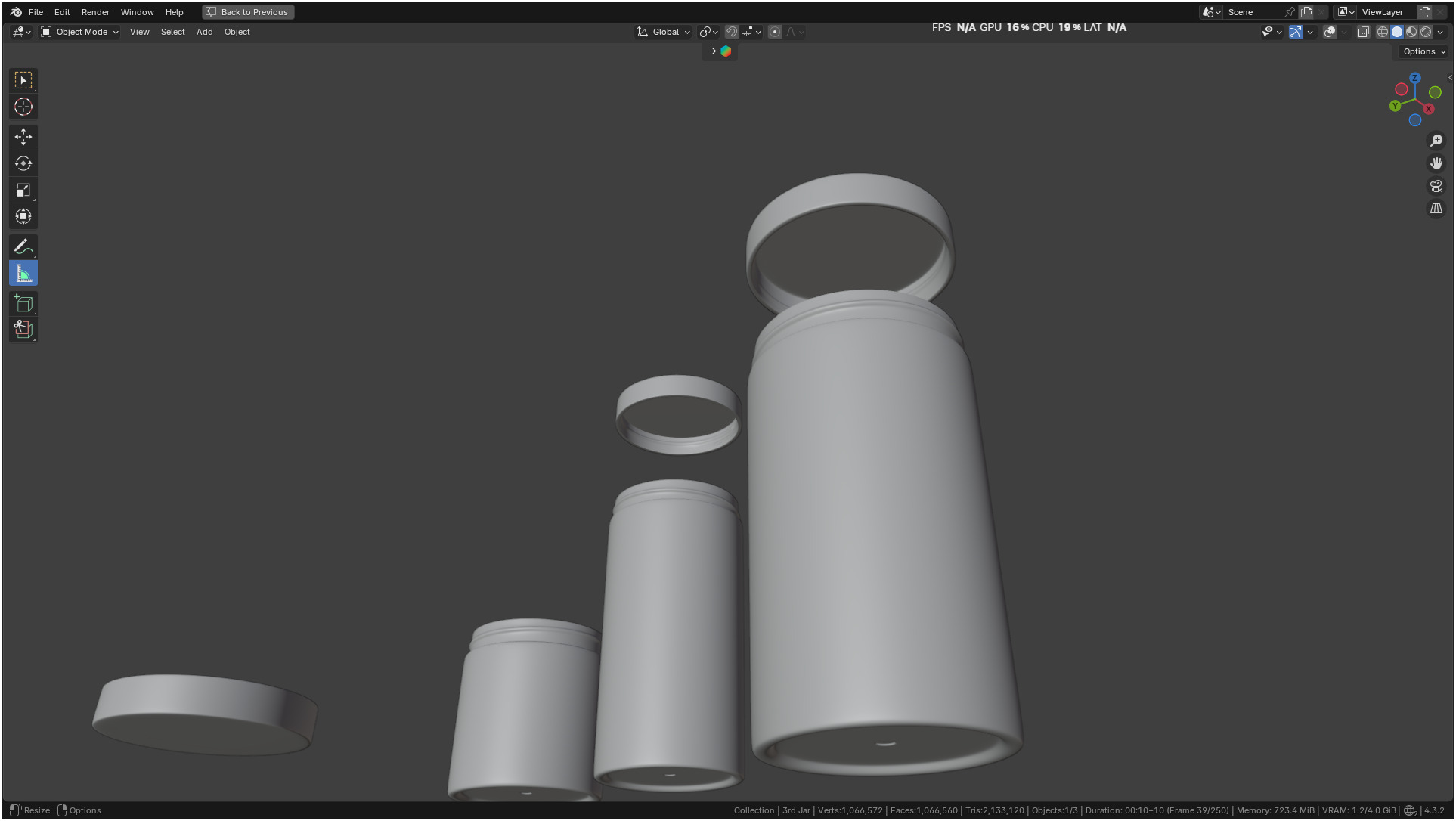 Printable Clear plastic container jar 3D print model_16