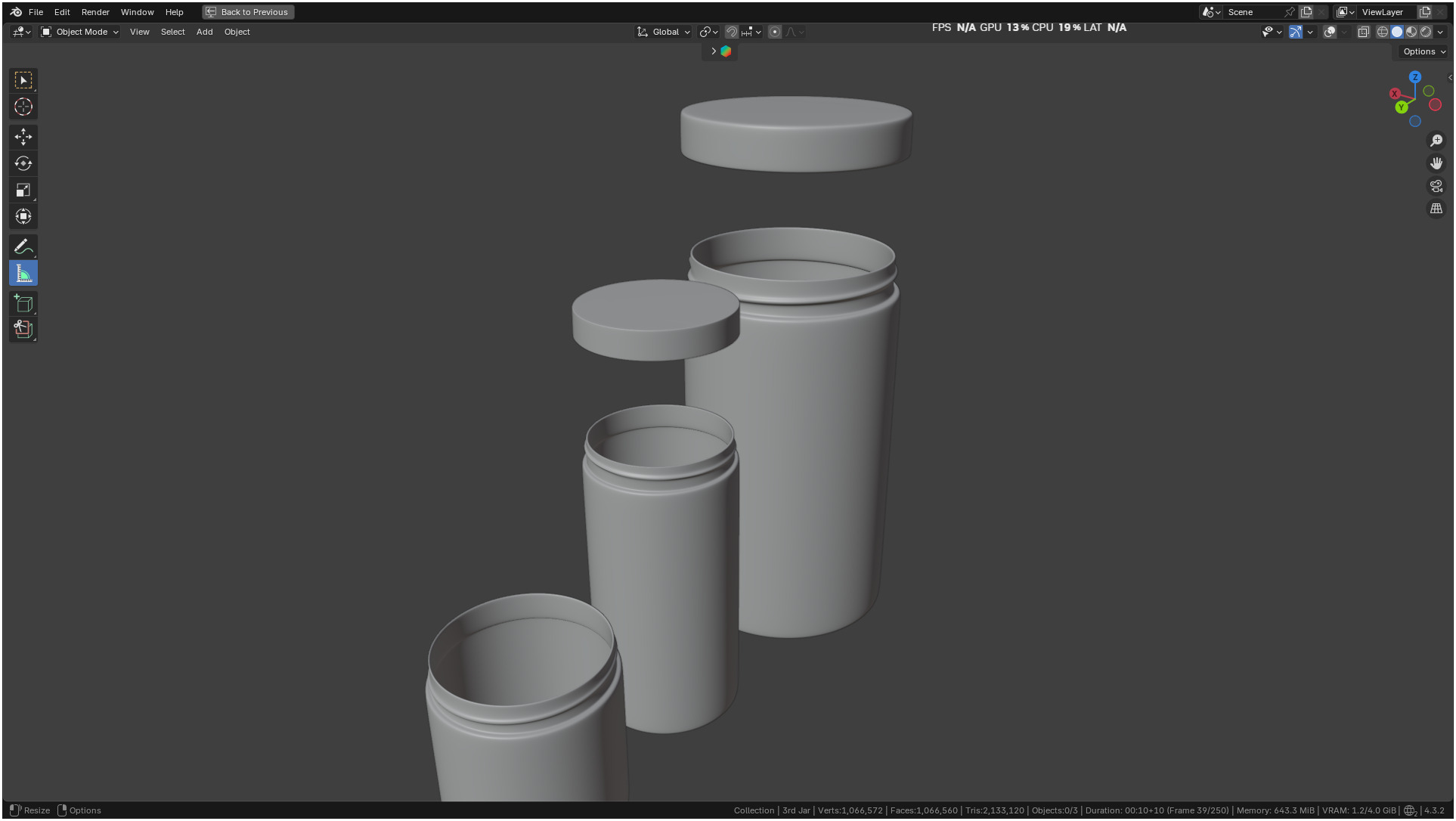 Printable Clear plastic container jar 3D print model_45