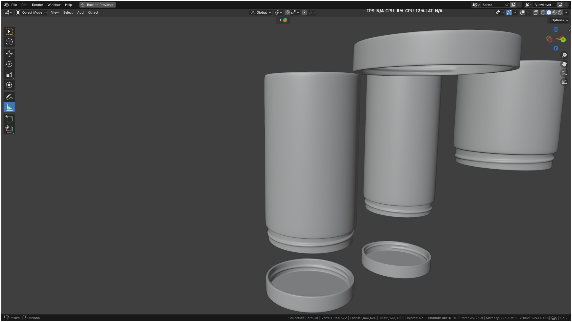 Printable Clear plastic container jar 3D print model_19