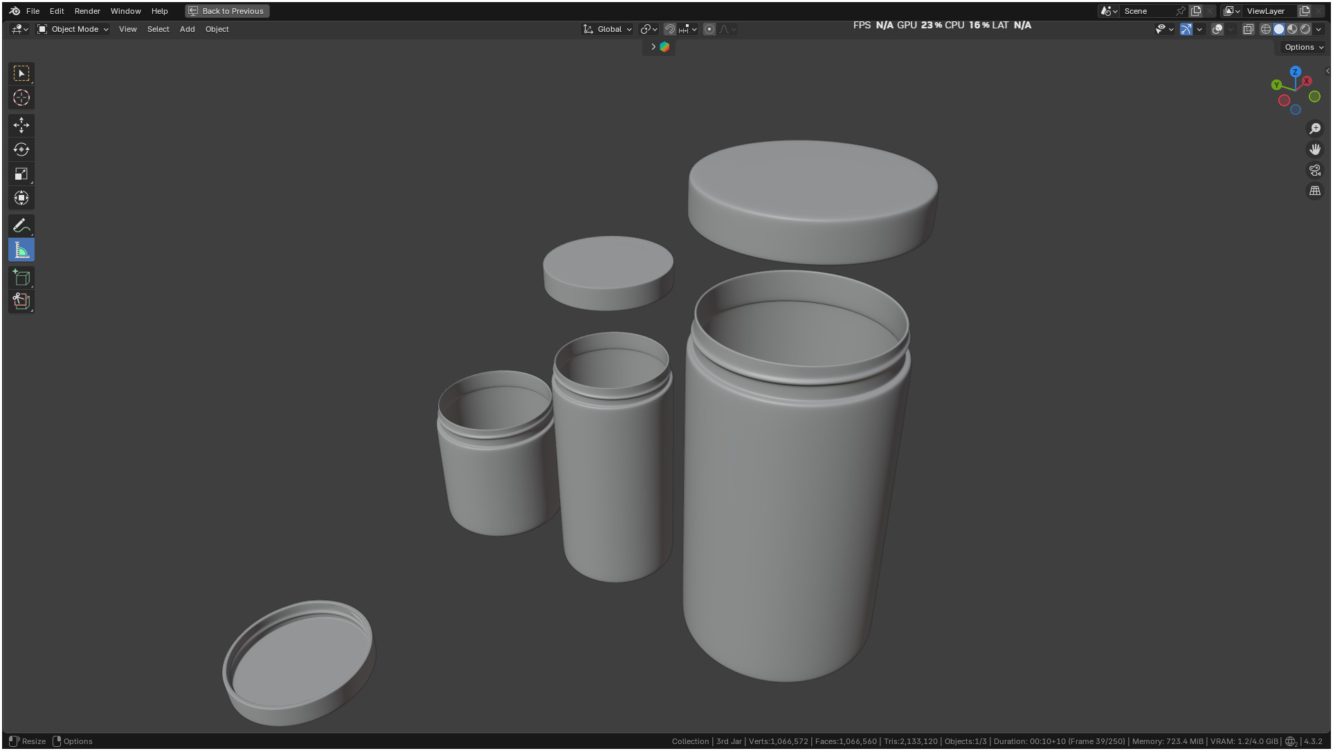 Printable Clear plastic container jar 3D print model_15