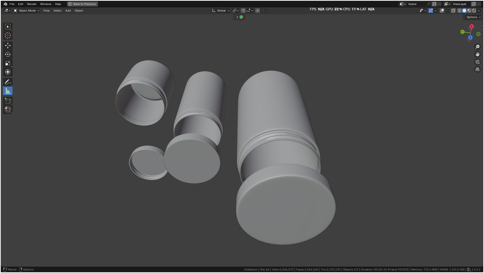 Printable Clear plastic container jar 3D print model_23