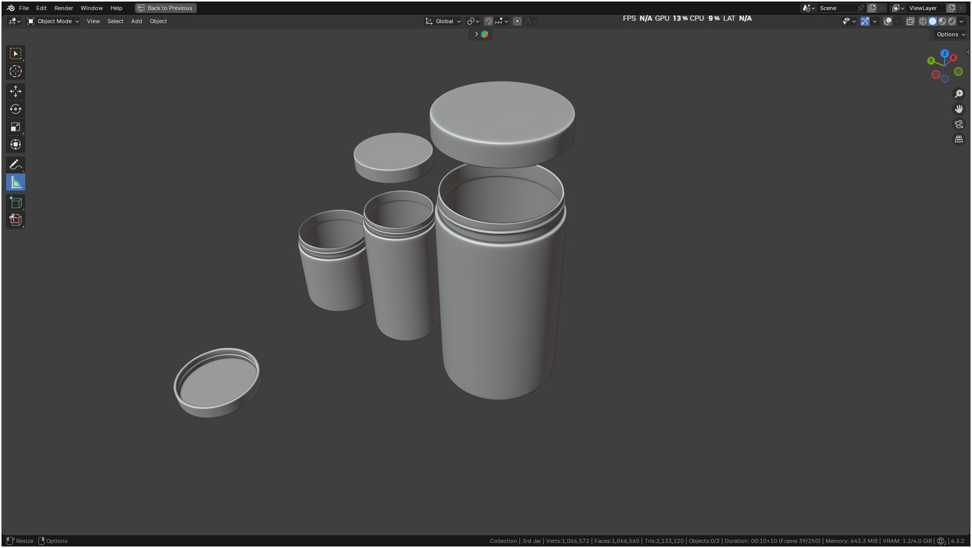 Printable Clear plastic container jar 3D print model_33
