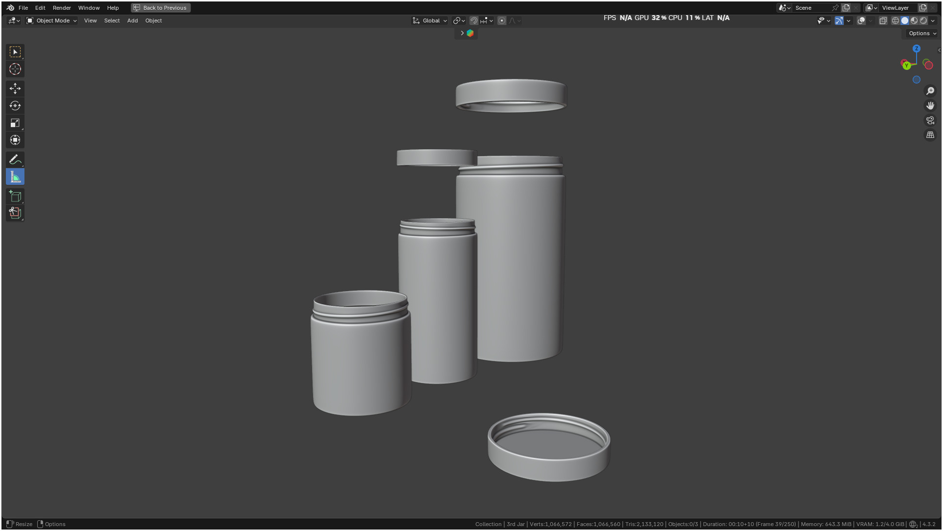 Printable Clear plastic container jar 3D print model_34