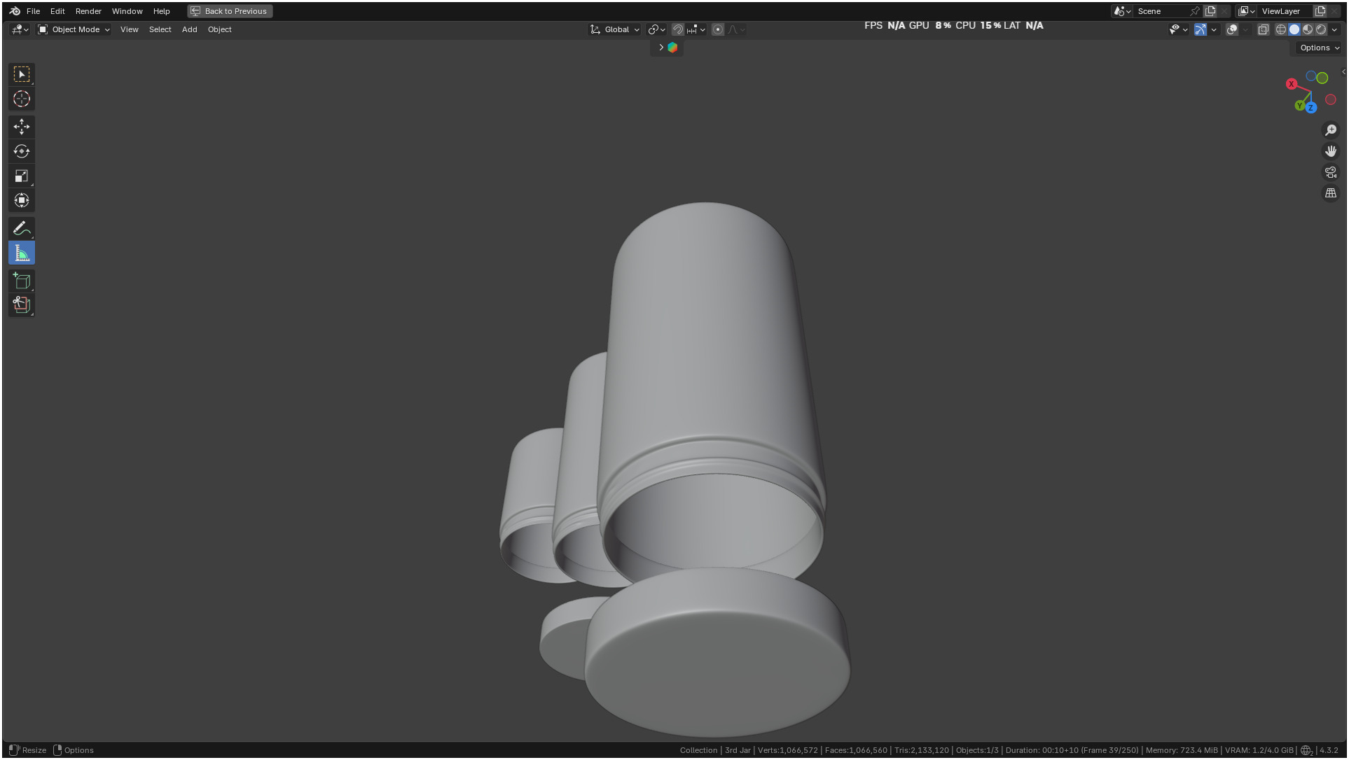 Printable Clear plastic container jar 3D print model_22