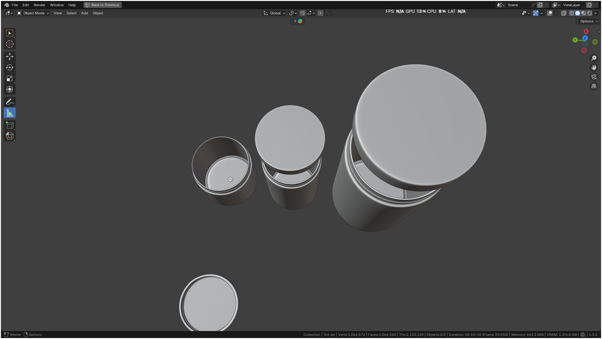 Printable Clear plastic container jar 3D print model_42