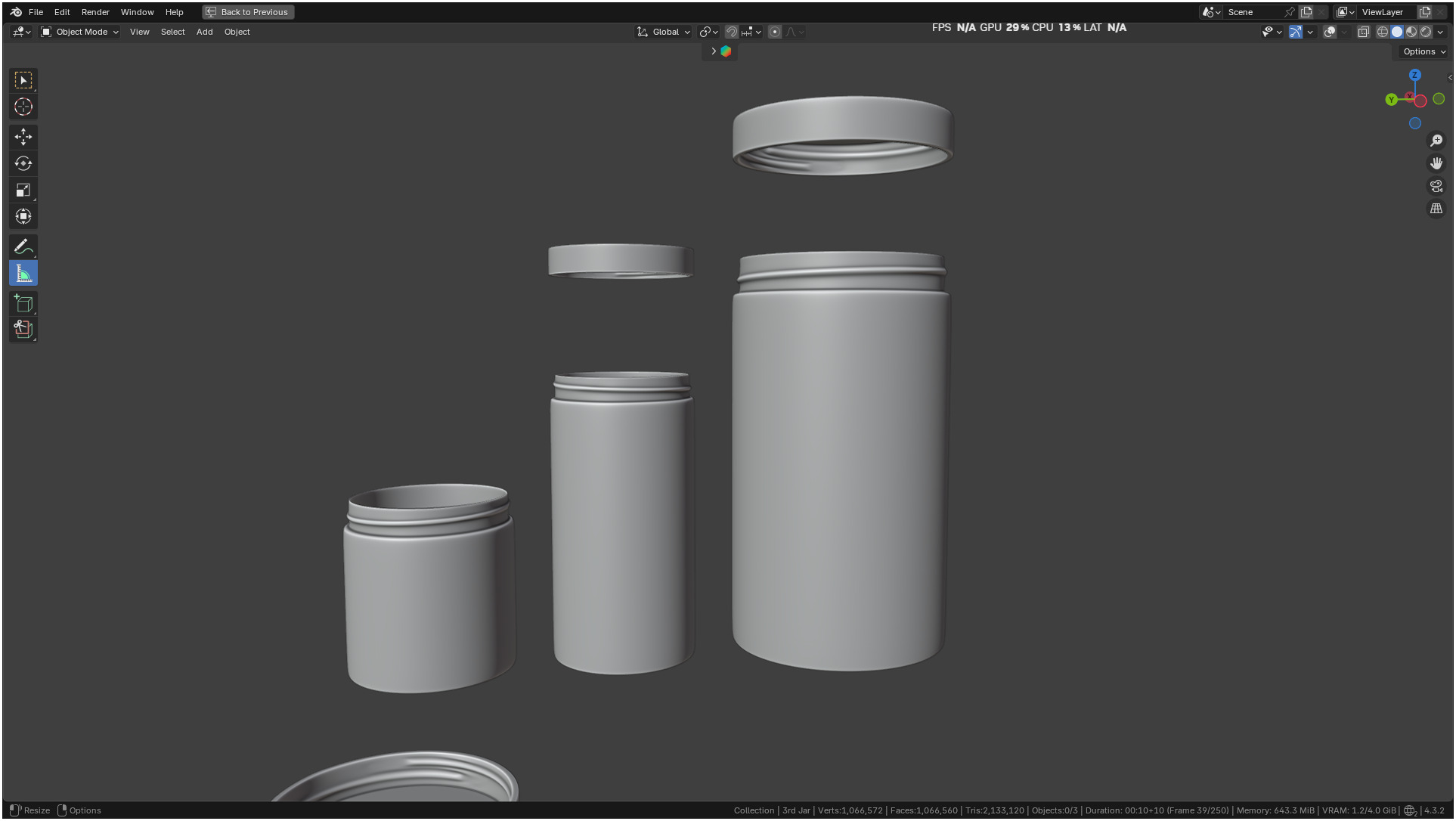 Printable Clear plastic container jar 3D print model_37