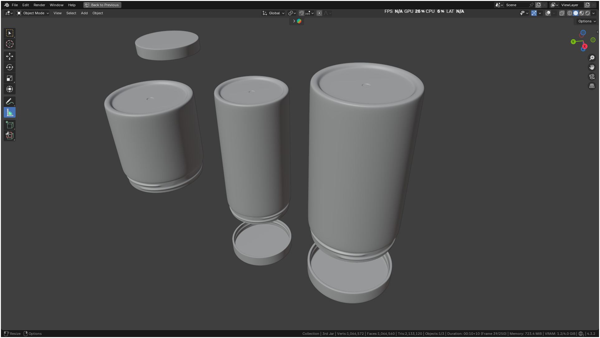 Printable Clear plastic container jar 3D print model_11