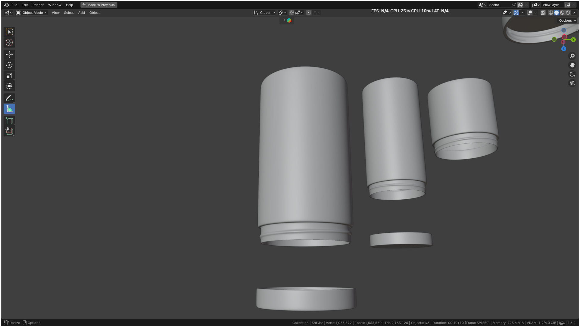 Printable Clear plastic container jar 3D print model_20