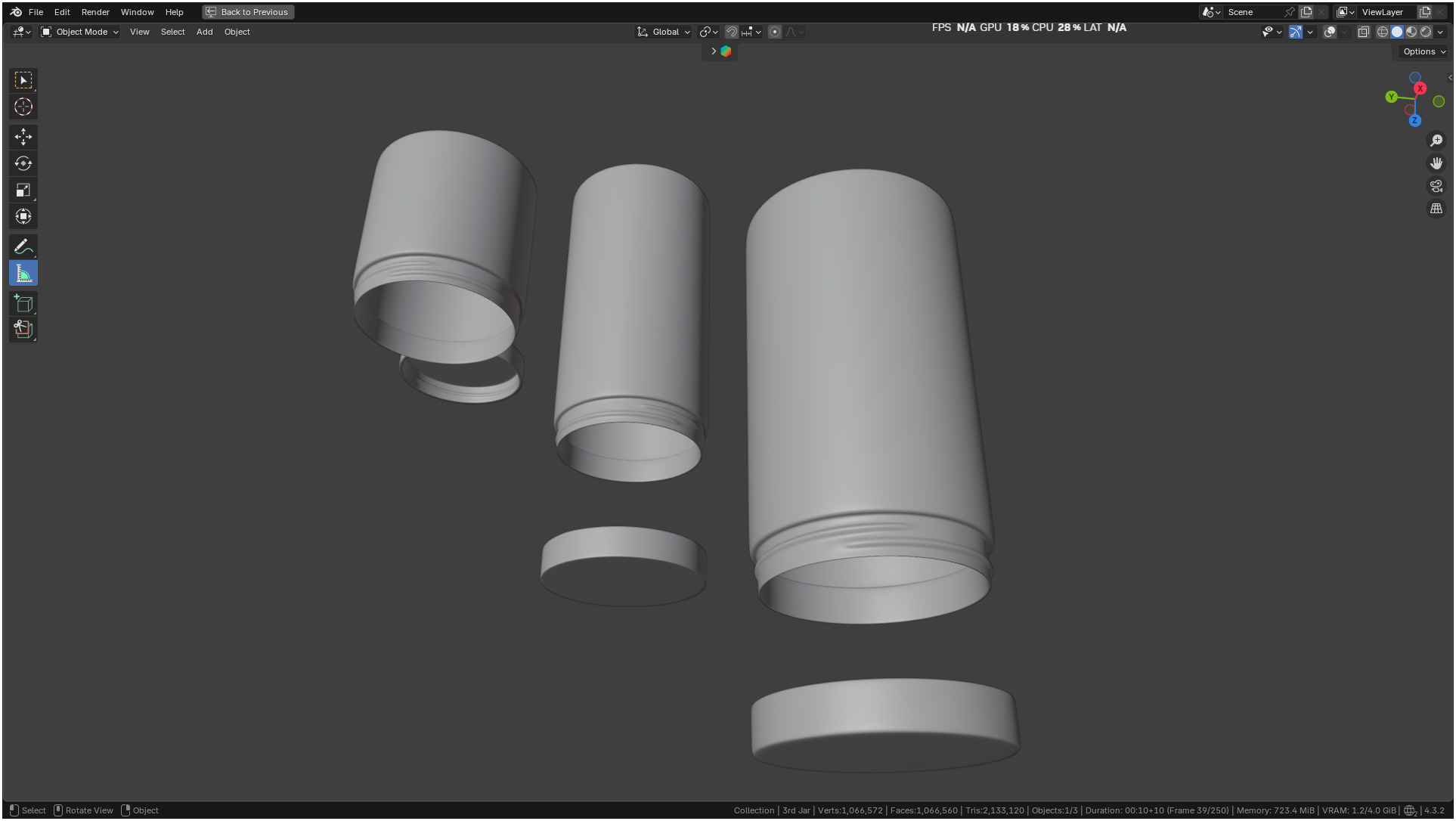 Printable Clear plastic container jar 3D print model_12