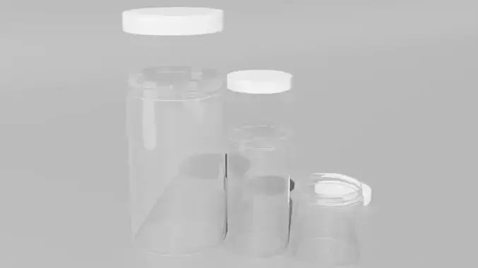 Printable Clear plastic container jar 3D print model