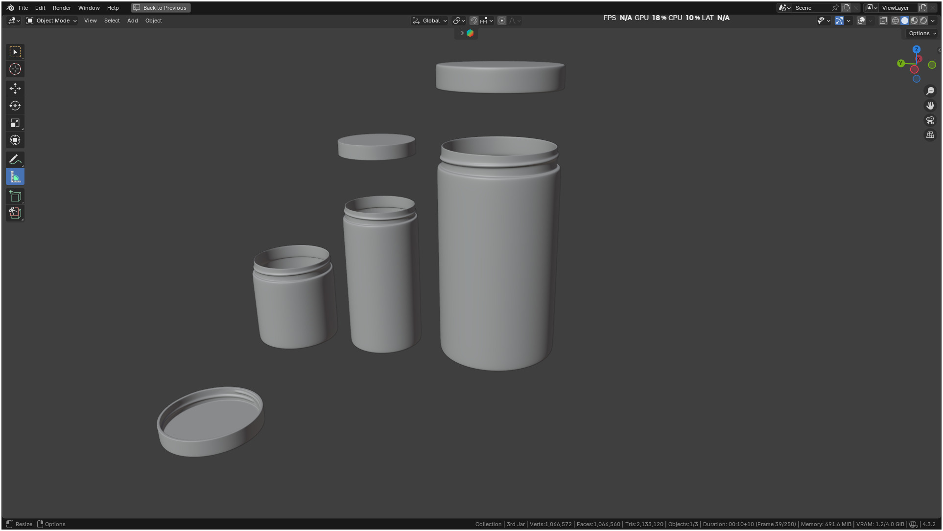 Printable Clear plastic container jar 3D print model_29
