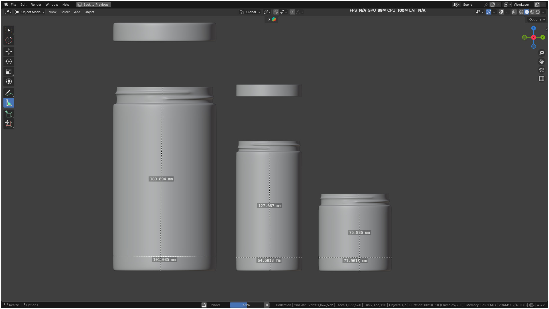 Printable Clear plastic container jar 3D print model_1