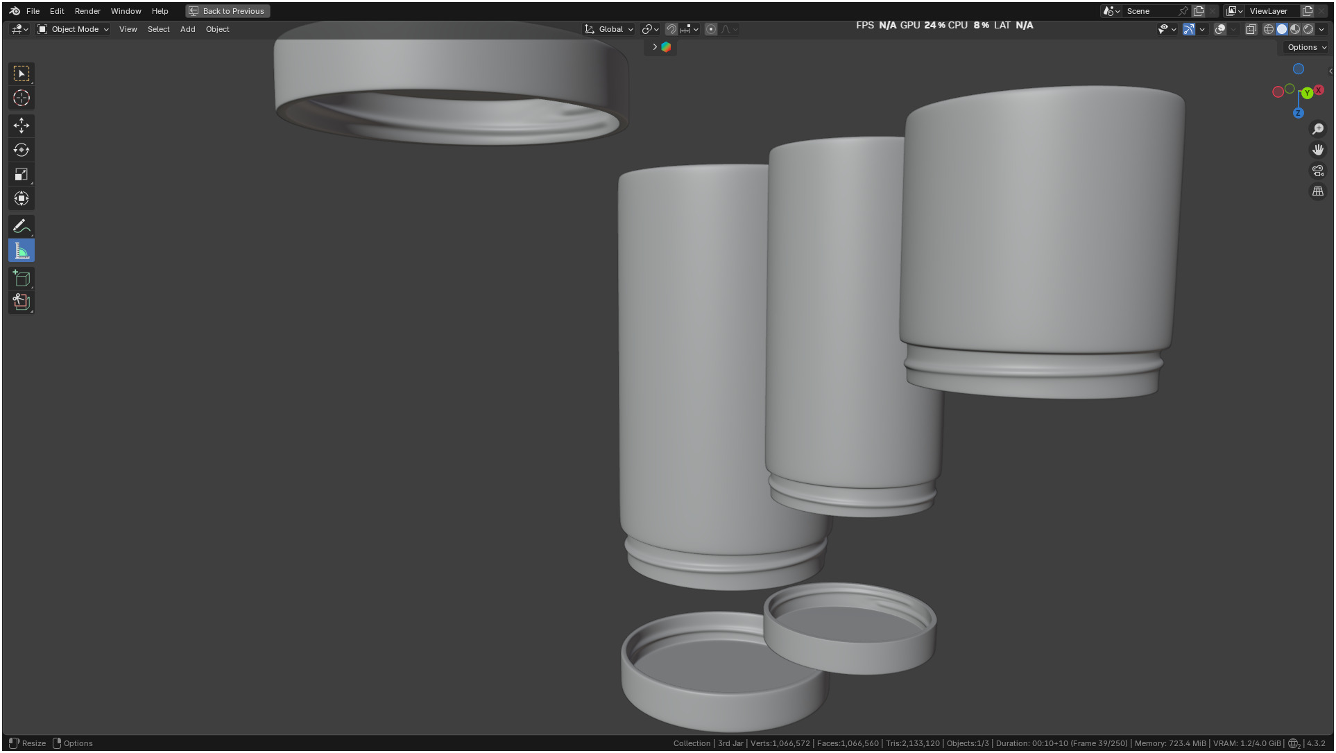 Printable Clear plastic container jar 3D print model_18