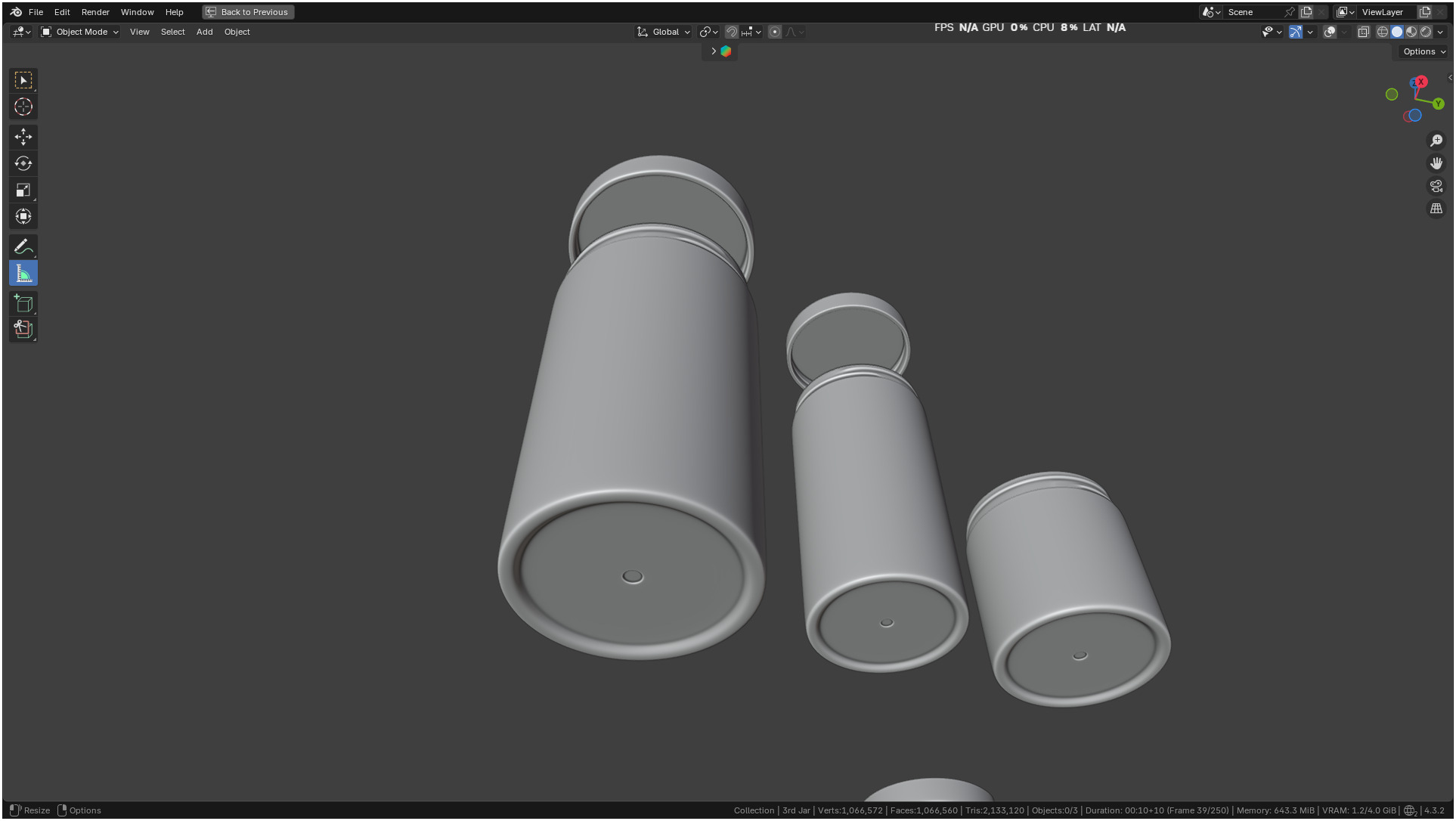 Printable Clear plastic container jar 3D print model_39