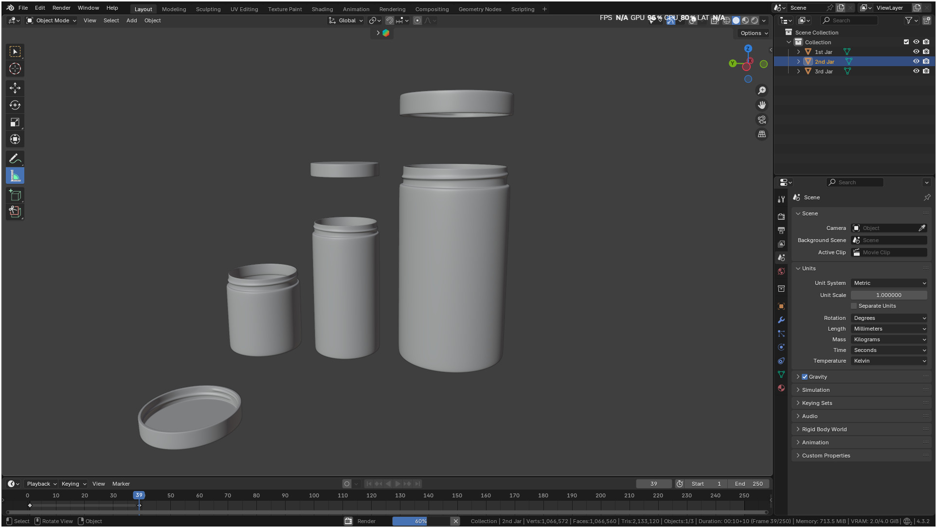 Printable Clear plastic container jar 3D print model_4