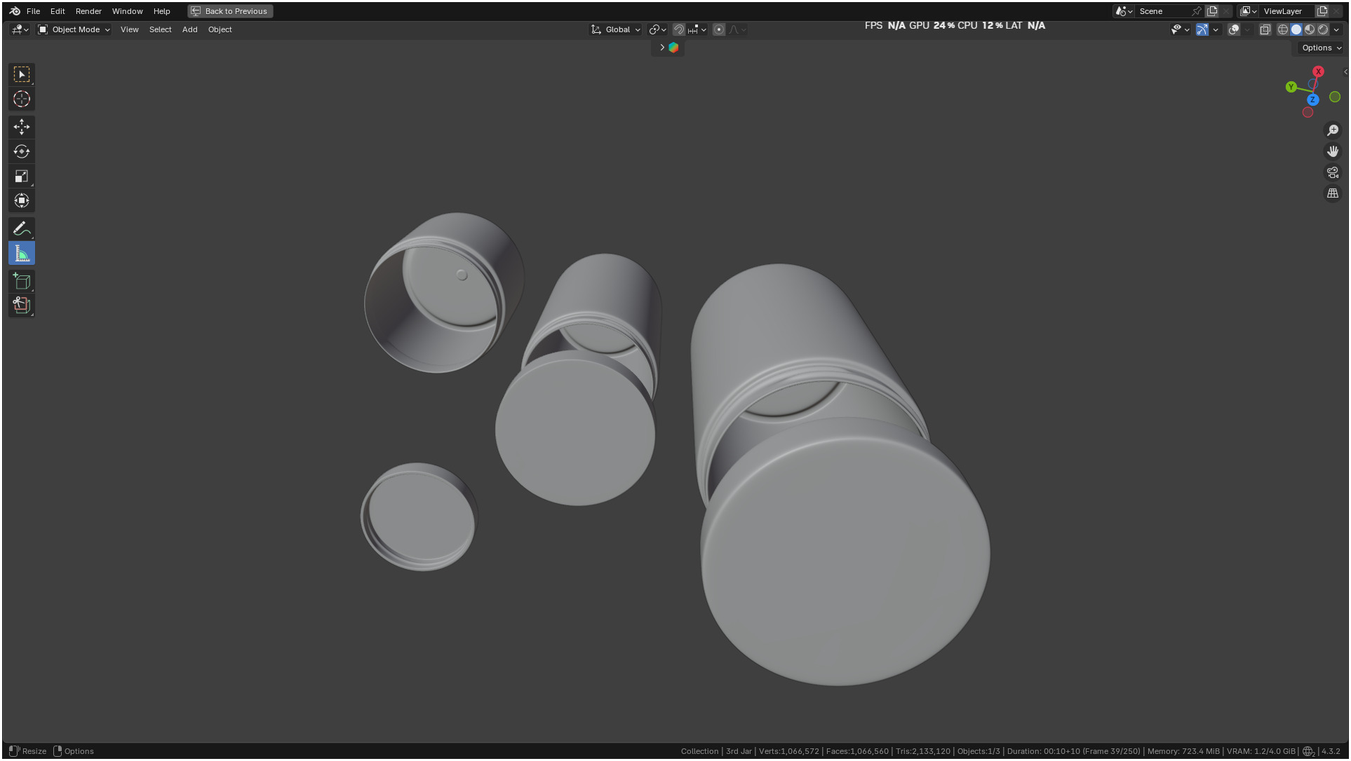 Printable Clear plastic container jar 3D print model_13