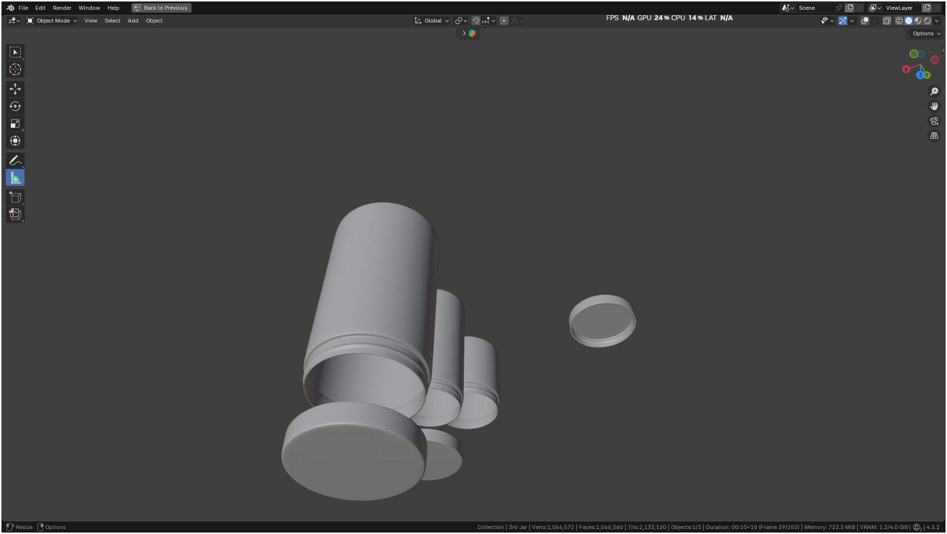 Printable Clear plastic container jar 3D print model_27