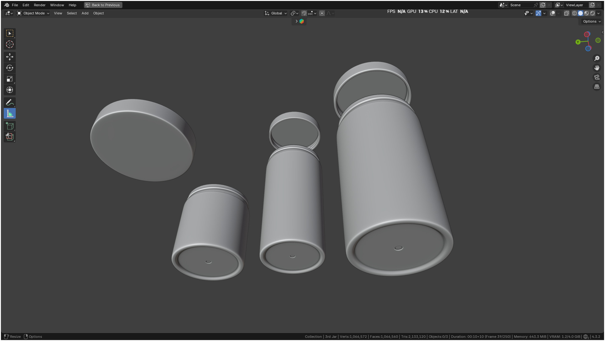 Printable Clear plastic container jar 3D print model_41