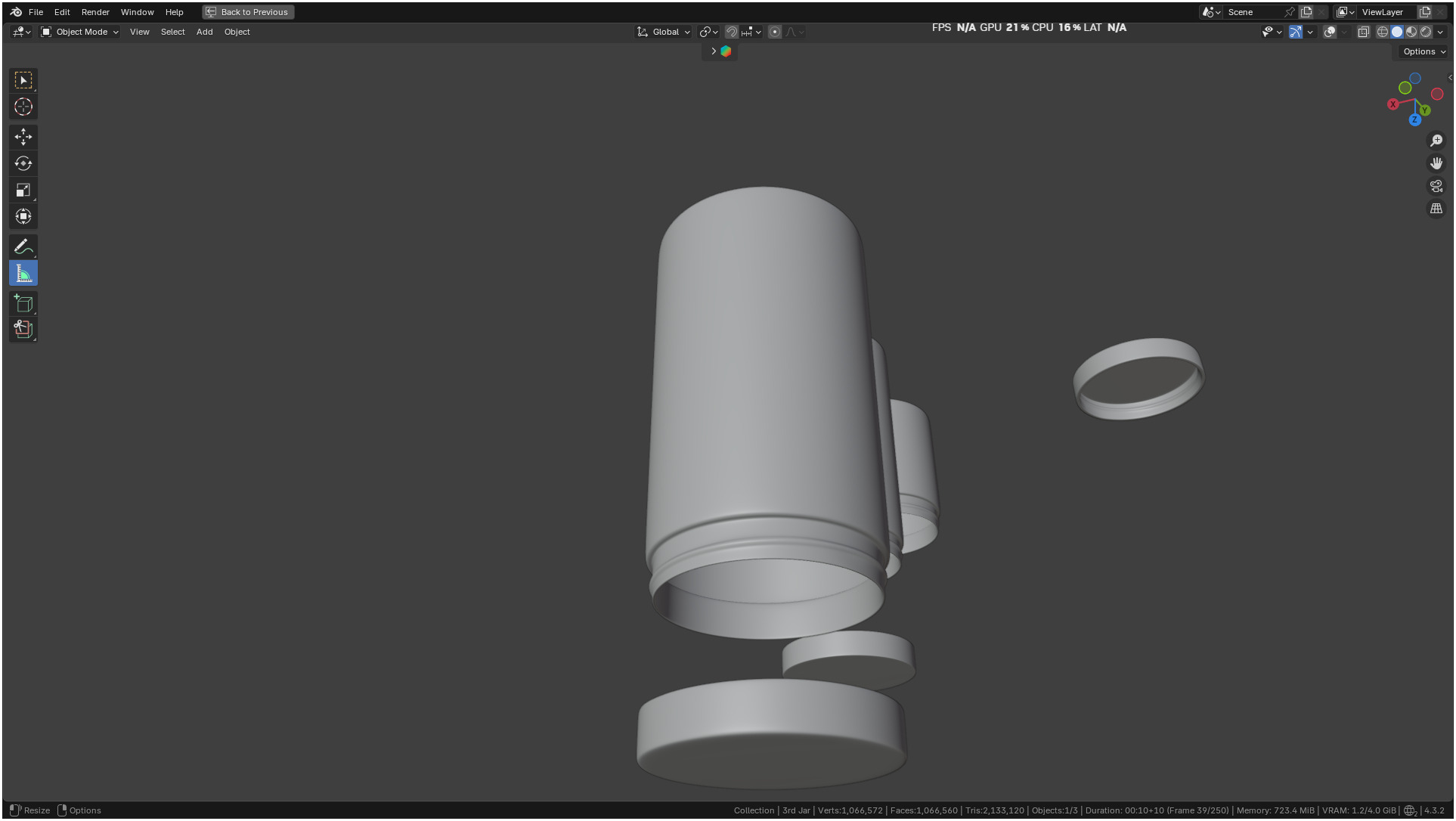 Printable Clear plastic container jar 3D print model_21