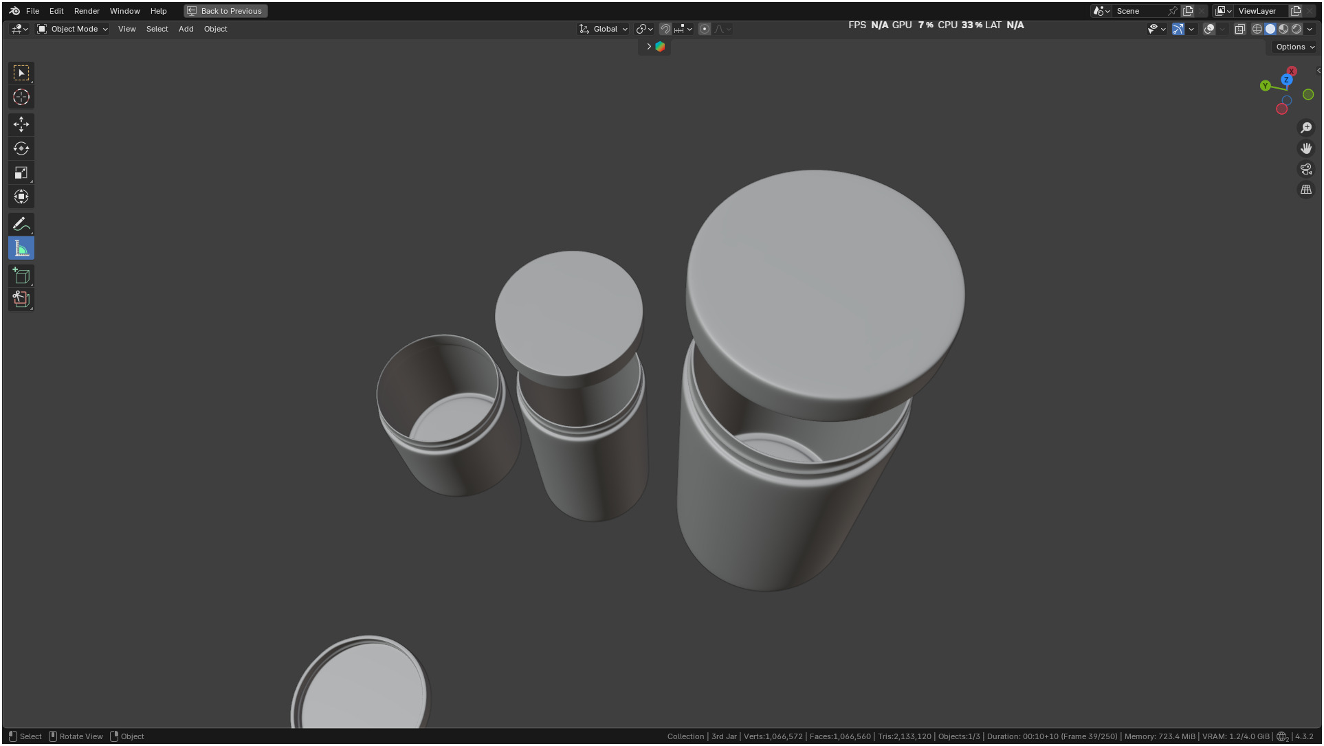 Printable Clear plastic container jar 3D print model_14