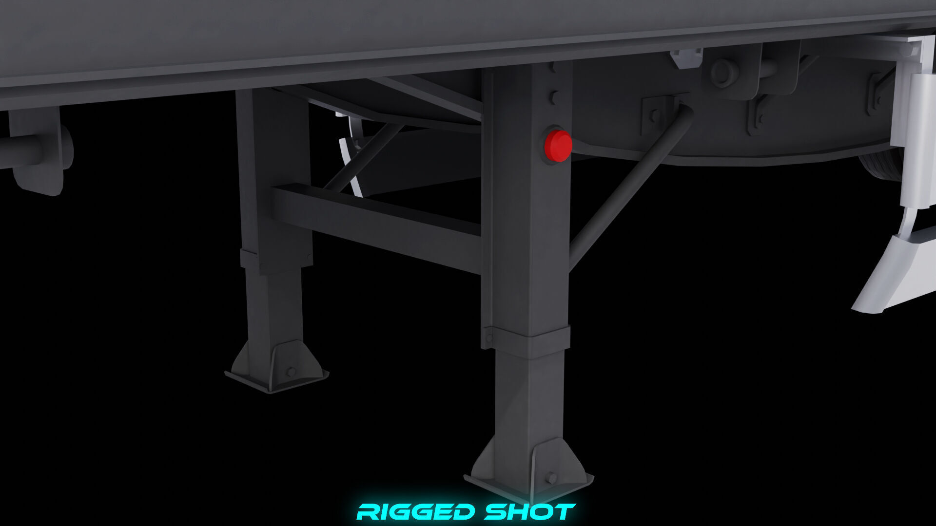 Curtainsider Semi Trailer All PBR Unity UE Textures Low-poly 3D model_25