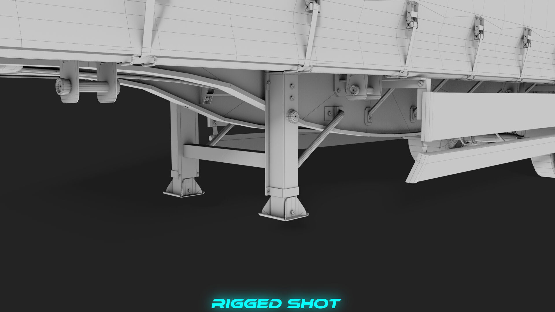 Curtainsider Semi Trailer All PBR Unity UE Textures Low-poly 3D model_39