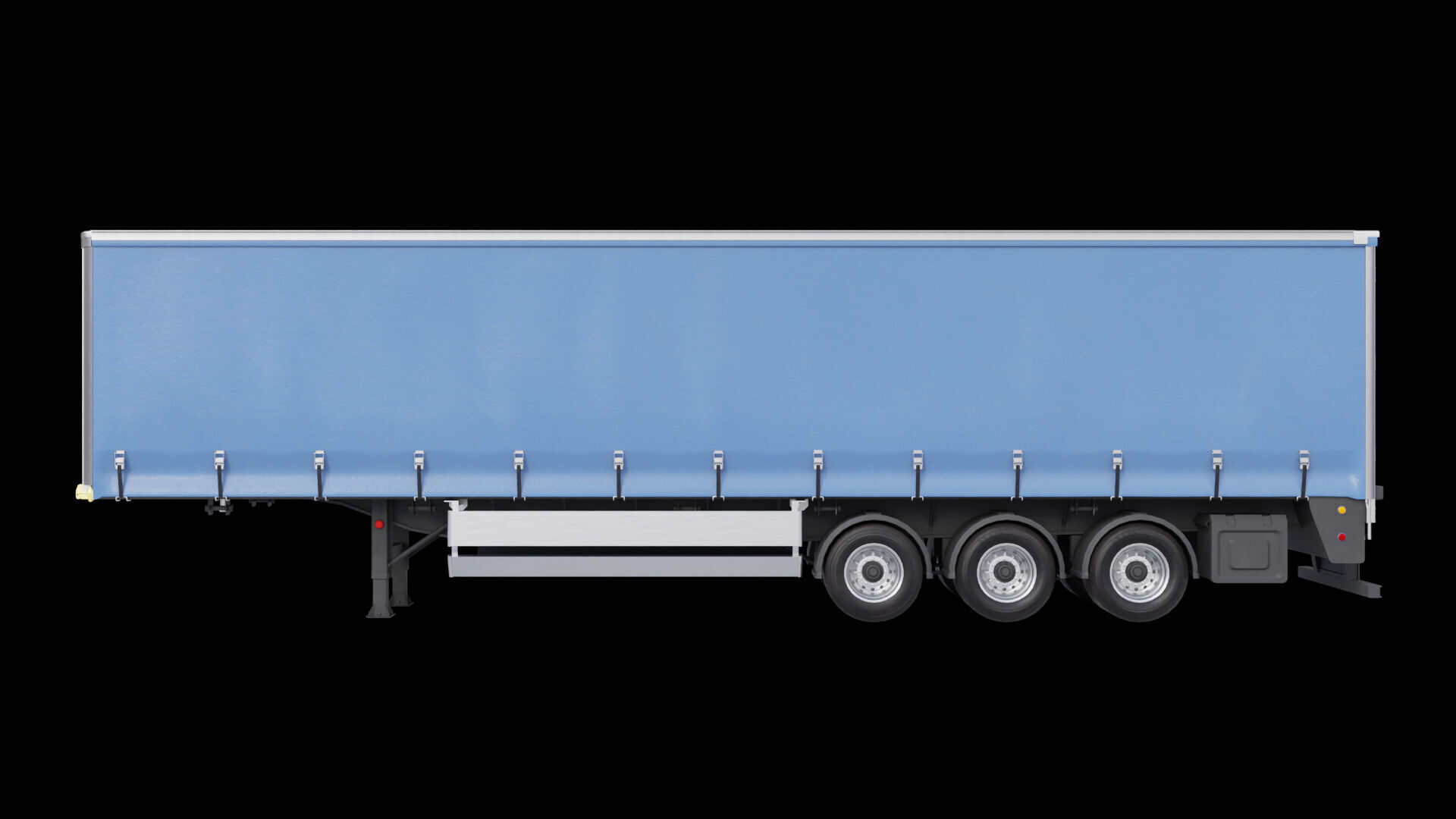 Curtainsider Semi Trailer All PBR Unity UE Textures Low-poly 3D model_6
