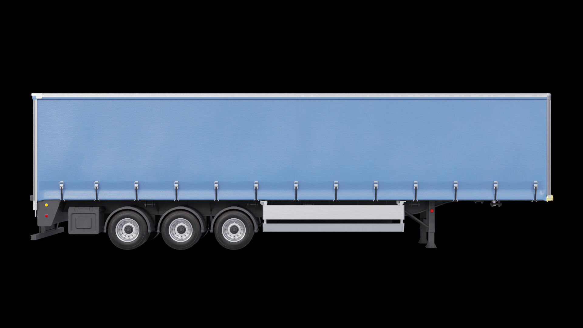 Curtainsider Semi Trailer All PBR Unity UE Textures Low-poly 3D model_7