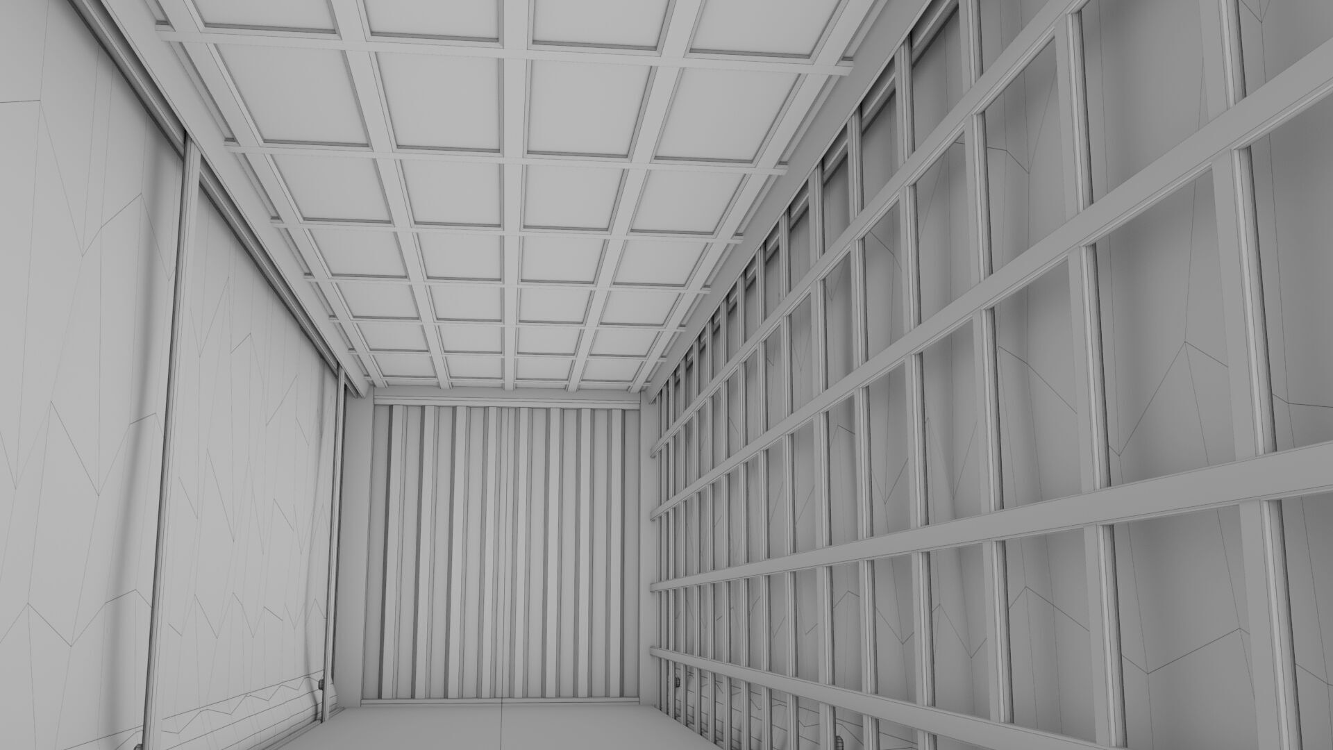 Curtainsider Semi Trailer All PBR Unity UE Textures Low-poly 3D model_55