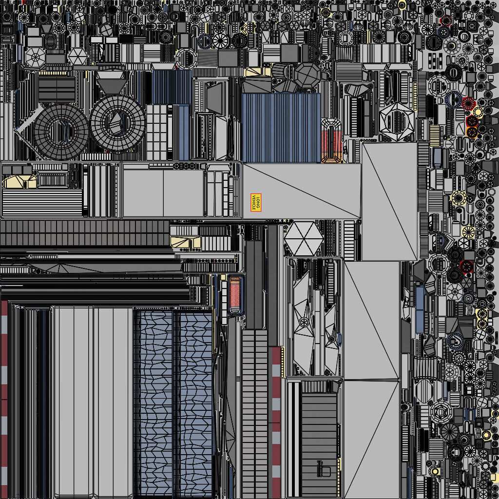 Curtainsider Semi Trailer All PBR Unity UE Textures Low-poly 3D model_58