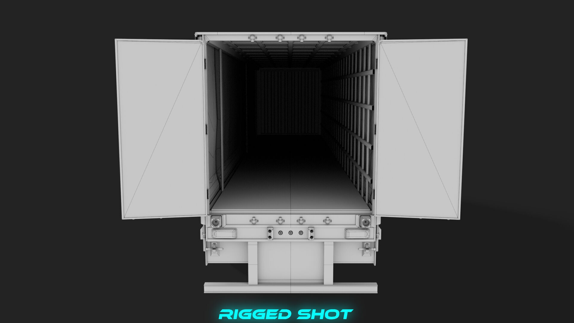 Curtainsider Semi Trailer All PBR Unity UE Textures Low-poly 3D model_53
